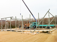 2012年3月 建設途中のさくら建築塗装技術開発研究室