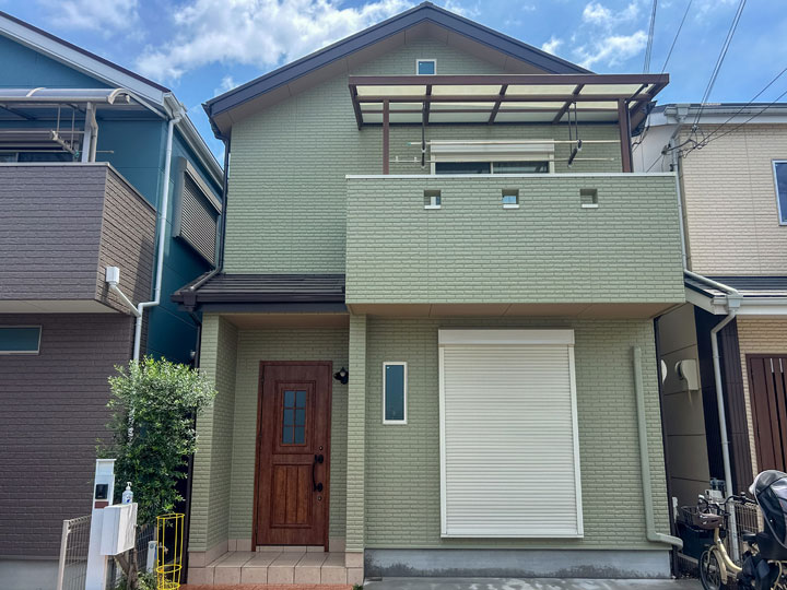 高槻市深沢町　Ｈ様邸 外壁・屋根を花咲-極-で塗替え