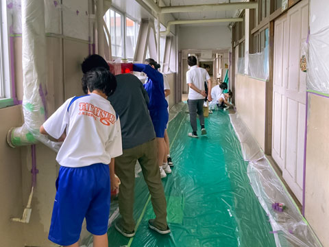 一部と言ってもかなり面積があります（2026年6月高槻市第六中学校職場体験）
